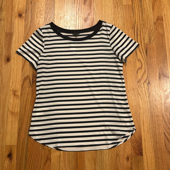 Ann Taylor Tops - Ann Taylor Blue White Striped T Shirt